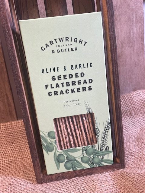 Olive & Garlic Seeded Flatbread Crackers